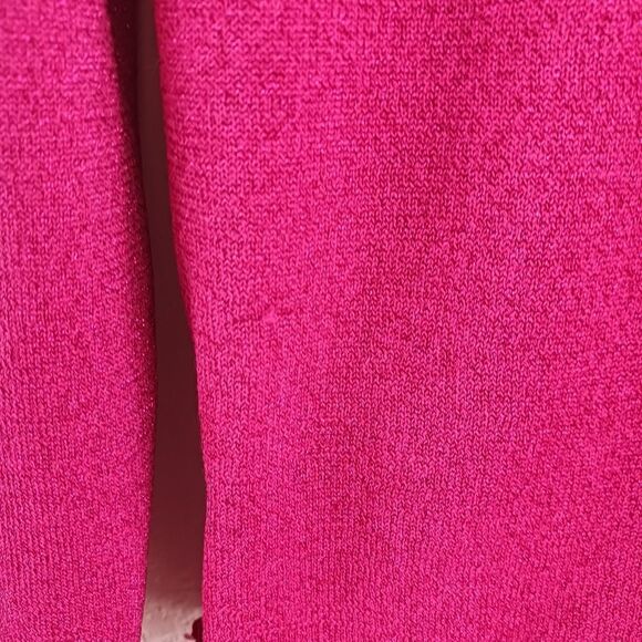 Rachel Roy Metallic Ringer Pullover Sweater Hot Pink size XL - Picture 8 of 8